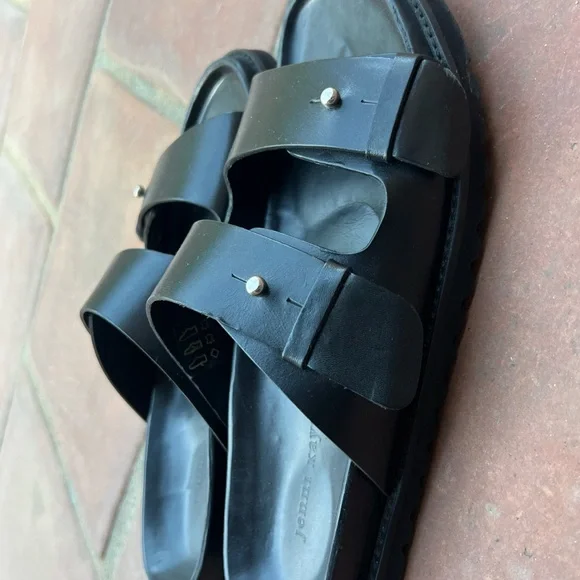Jenni Kayne Double Strap Black Sandals - Picture 15 of 16